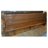 Solid Oak Church Pew