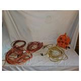 Lot Of Extension Cords And Reel