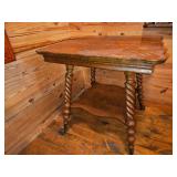 Oak Barley Twist Side Table