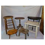 Lot Of Stools And Small Tables