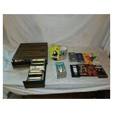 Lot Of VHS Tapes And Storage Cabinet