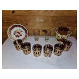 Crystal Glassware And Ceramic Set Lot