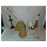 Brass Table Lamp Set