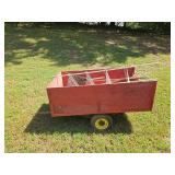 Red Wooden Utility Trailer Lot