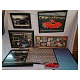 Automotive & Coca-Cola Framed Art Lot