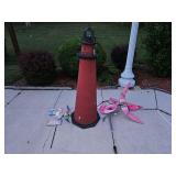 Garden Decor Lighthouse & Spinners Lot