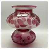 Chris Carpenter Cameo 8' 'Sweet Cherries' Vase