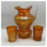 Fenton mari Strawberry Scroll 7pc water set