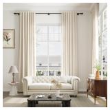 $81 Linen Curtains 132 Inches Long for High...