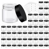 $34 48 Pack 4 OZ Plastic Jars with Lids, BPA...