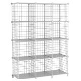 $57 12-Cube Storage Organizer, Metal Wire Cube...