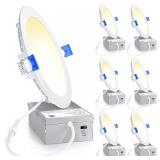 $81 Ensenior 6 Pack 6 Inch LED Recessed Light,...