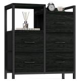 $73 Furnulem 5 Drawer Black Dressers for...