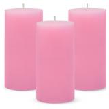 $31 3 Packs 2.8x6 Inch Pink Pillar Candles,...