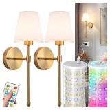 $86 Battery Operated Wall Sconces, Wireless...