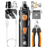$31 Whisper Quiet Dog Nail Grinder with 4 LED...