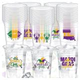 $53 Remerry 180 Pcs Mardi Gras Cups, 16 oz...
