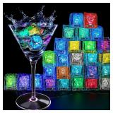 $45 Light Up Ice Cubes, 96 Pack Multi Color Led...