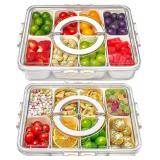 $26 Mfacoy Snackle Box Container, 2 Pack...