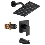 $80 Black Tub Shower Faucet Set Complete with...