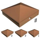 $53 6x6 Brown Fence Post Caps Powder-Coated...