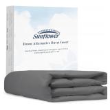 $55 sunflower Full Size Steel Gray Comforter...