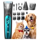 $34 oneisall LED Light Dog Trimmer Clippers,...