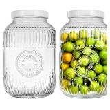 $40 Amzcku 2 Pack 1 Gallon Glass Jar with Lid...