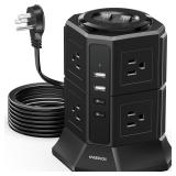 $32 Surge Protector Power Strip Tower with 8 AC...