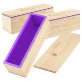 $38 3PCS 47oz Silicone Soap Kit, Purple...