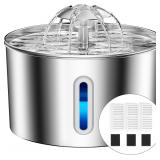 $24 Cat Water Fountain Stainless Steel -...
