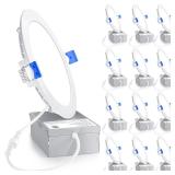 $88 Ensenior 12 Pack 6 Inch LED Recessed Light,...