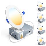 $67 Ensenior 4 Pack 4 Inch LED Recessed Light,...