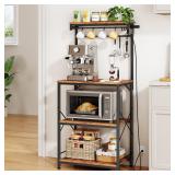 $77 SNTD Bakers Rack with Power Outlet, Kitchen...