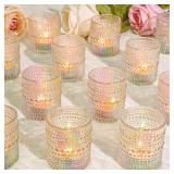$40 SUPMIND 24 Pcs Votive Candle Holders, Glass...