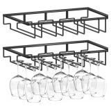 $27 Wine Glass Rack, 2 Pack Under Cabinet...