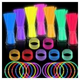 $36 JICUICUI Glow Sticks Bulk Party Pack- Ultra...