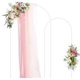 $62 Wokceer Wedding Arch Stand 7.2FT, 6FT White...