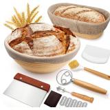 $22 Sourdough Proofing Basket Gift Set, 9'...