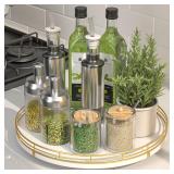 $32 12' Wooden Lazy Susan Turntable for Cabinet...