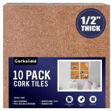 $62 Corksidol Cork Tiles 12'x12' - 1/2' Thick...