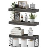 $67 QEEIG Bathroom Shelves Over Toilet - Wall...