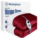 $53 Westinghouse Heated Throw Blanket, Electric...
