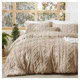 $99 Bedsure Tufted Boho Comforter Set King Size...