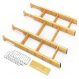 $18 SpaceAid Bamboo Drawer Dividers with...