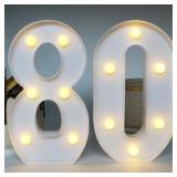 $19 H:7.88 inches Light Up Numbers 80...