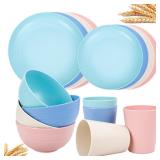 $35 Rubtlamp Wheat Straw Plates and Bowls sets,...