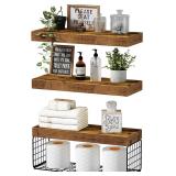 $54 QEEIG Bathroom Shelves Over Toilet - Wall...