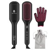 $32 Enhanced Ceramic Hair Straightener Brush by...