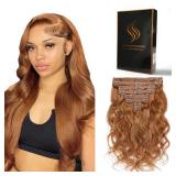 $47 Clip in Hair Extensions Real Human Hair...